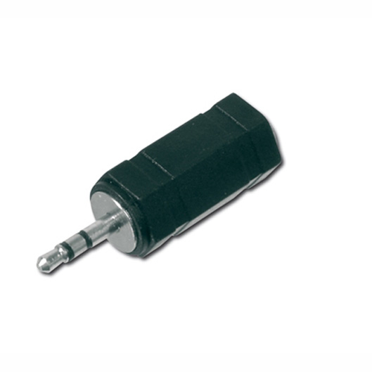ADATTATORE AUDIO DA 3 PIN 2.5 MM. STEREO MASCHIO A 3 PIN 3,5 MM. STEREO FEMMINA