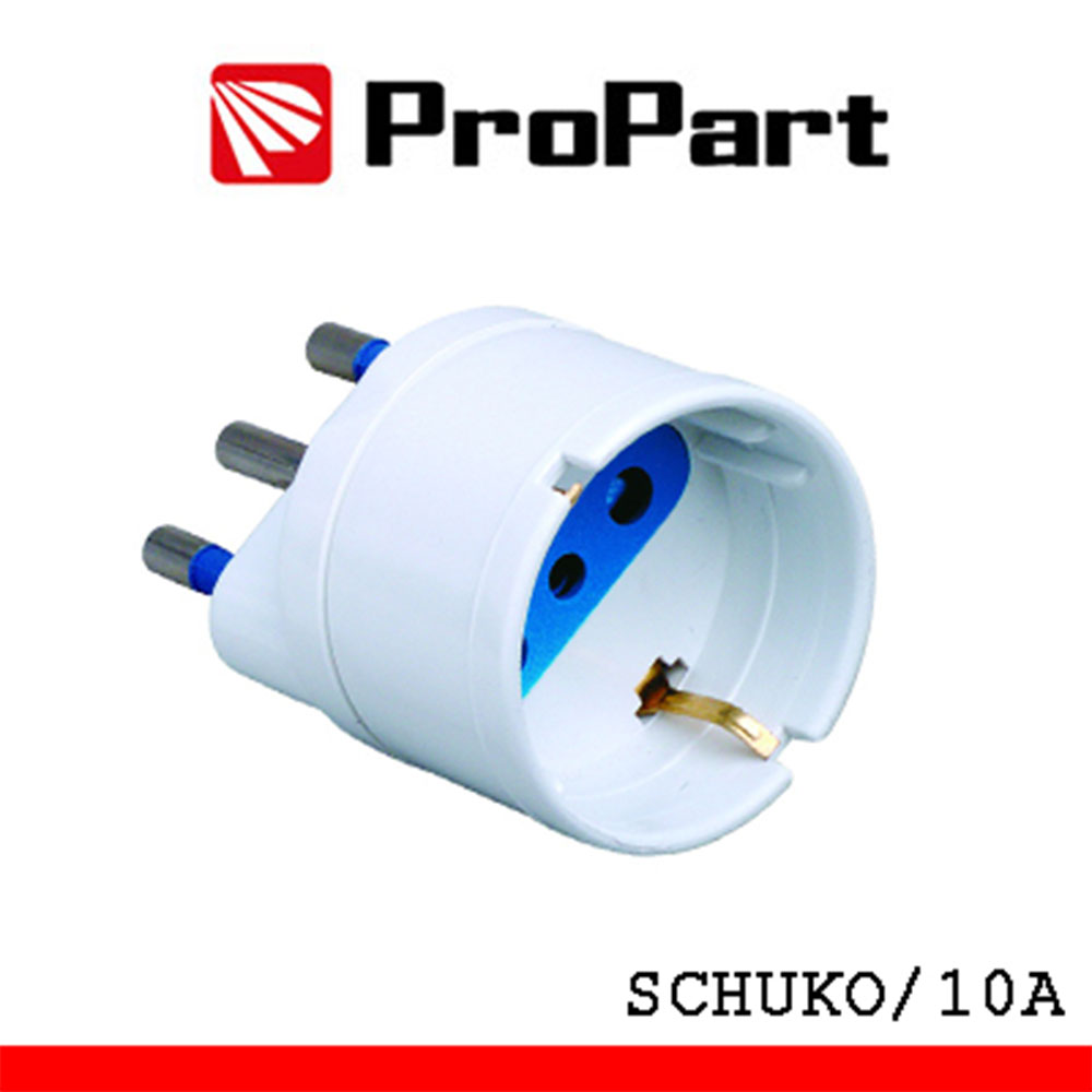 ADATTATORE SCHUKO/ITALIANA 2P+T 10A SPINA 2P+T 16A