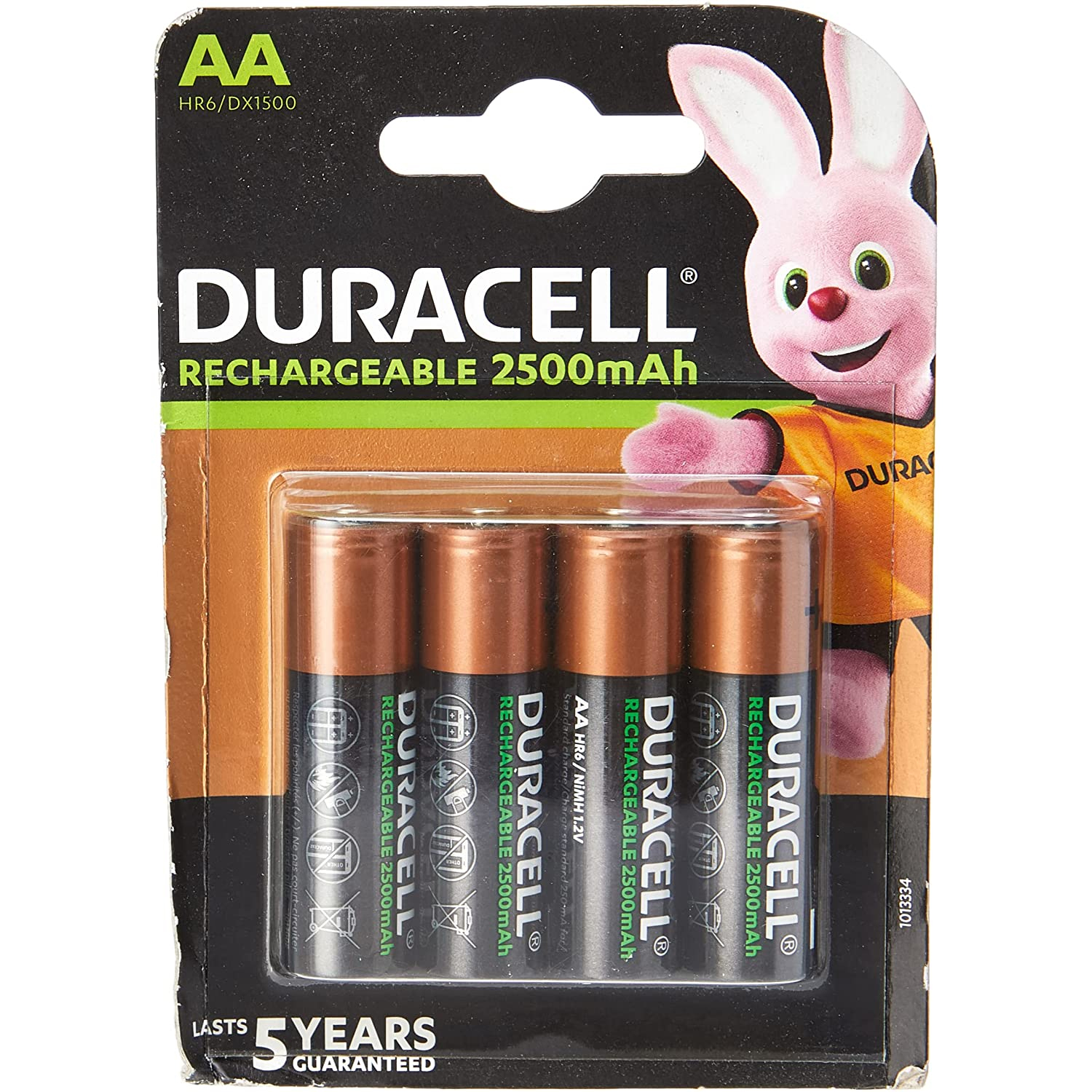 BATTERIE DURACELL STILO RICARICABILI AA Ni-MH 1,2v 2500mAh HR6 / DX1500 CONF. 4PZ