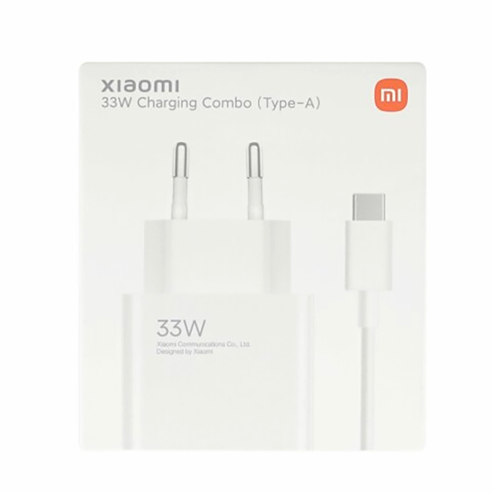 CARICABATTERIE XIAOMI Mi TRAVEL CHARGER COMBO SET 33w (USB-A to Type-C) + CAVO1MT COLORE BIANCO