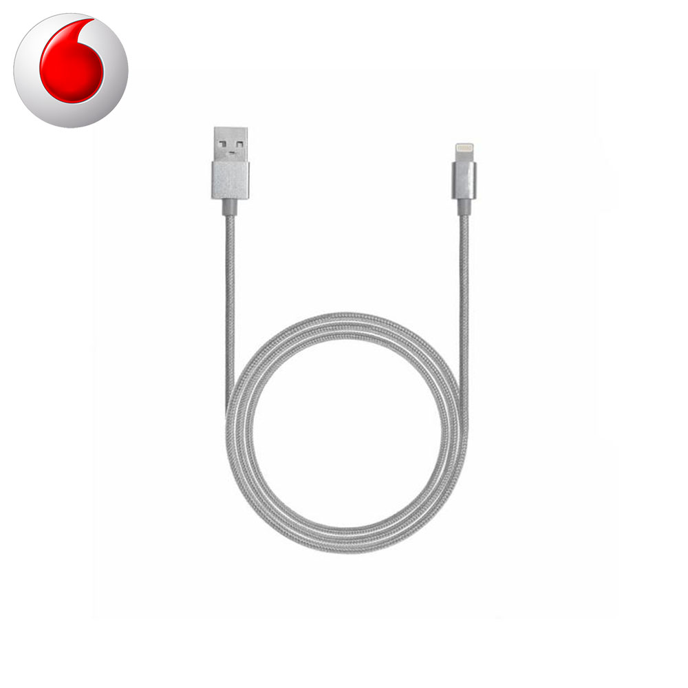 CAVO VODAFONE DA LIGHTNING A USB M-FI iPhone X/8/7/6/5, iPad mini, iPad Air, iPod touch COLORE SPACE GREY