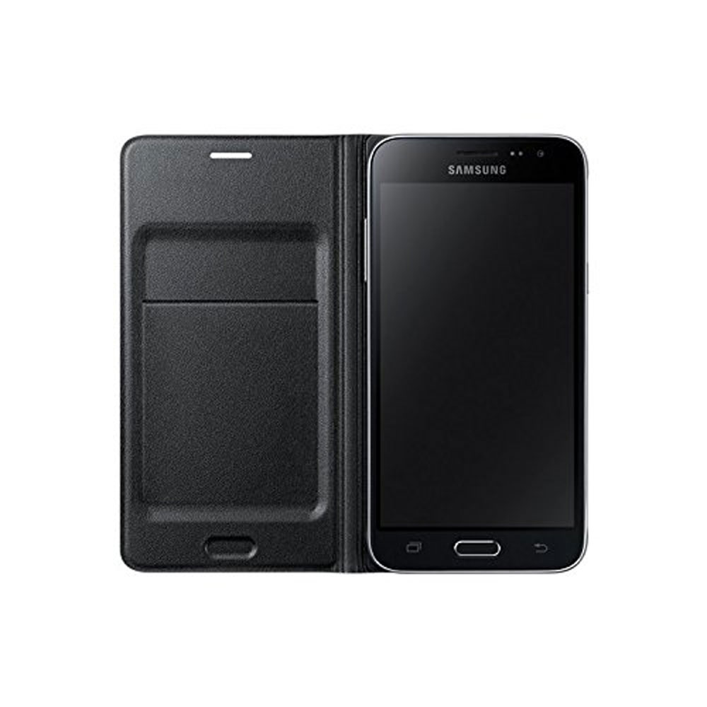CUSTODIA SAMSUNG ORIGINALE FLIP WALLET A PORTAFOGLIO GALAXY J3 2016 COLORE NERO