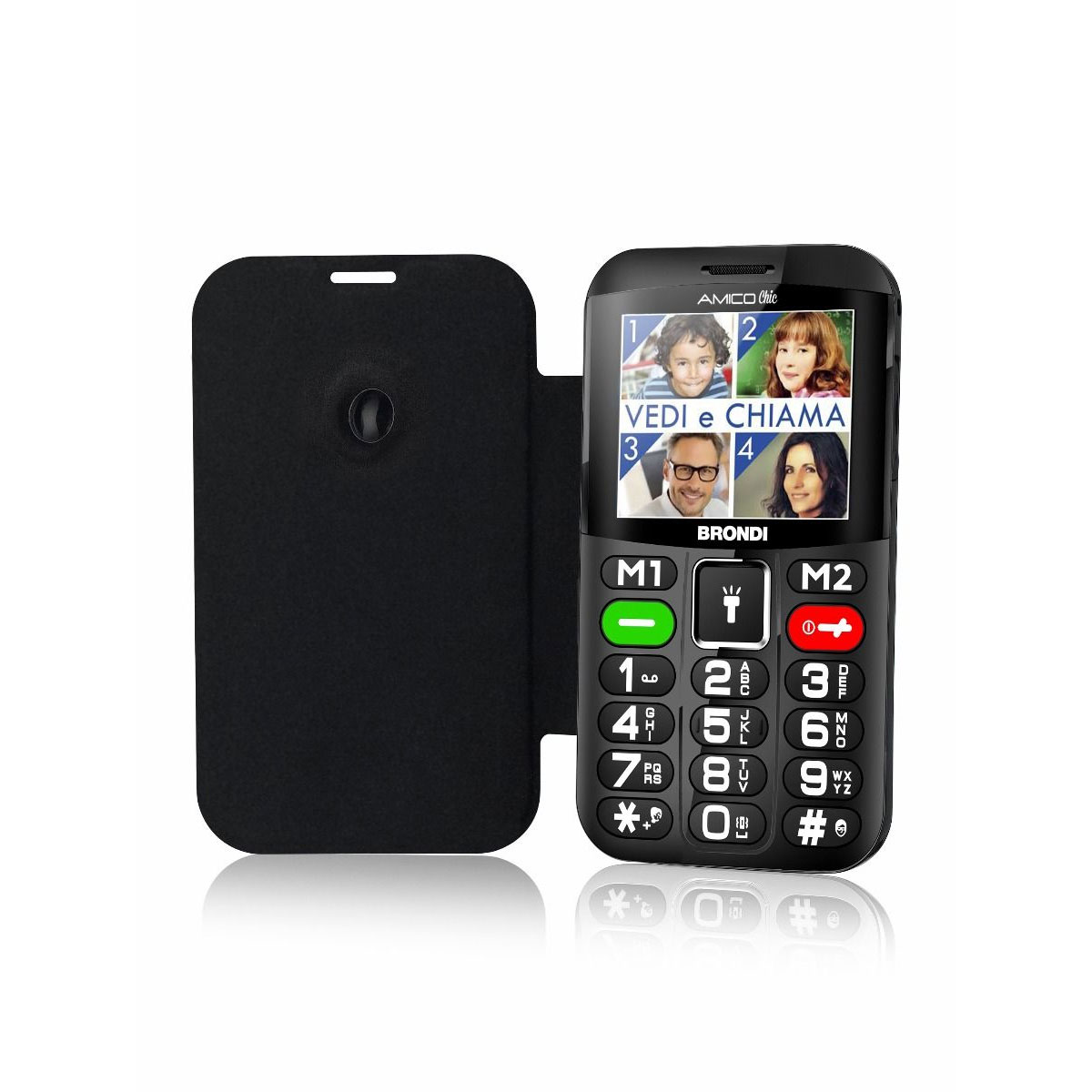 TELFONO CELLULARE BRONDI AMICO CHIC UMTS/GSM DUAL-SIM  DISPLAY 2.4" Fotocamera 1.3 Mp COLORE NERO