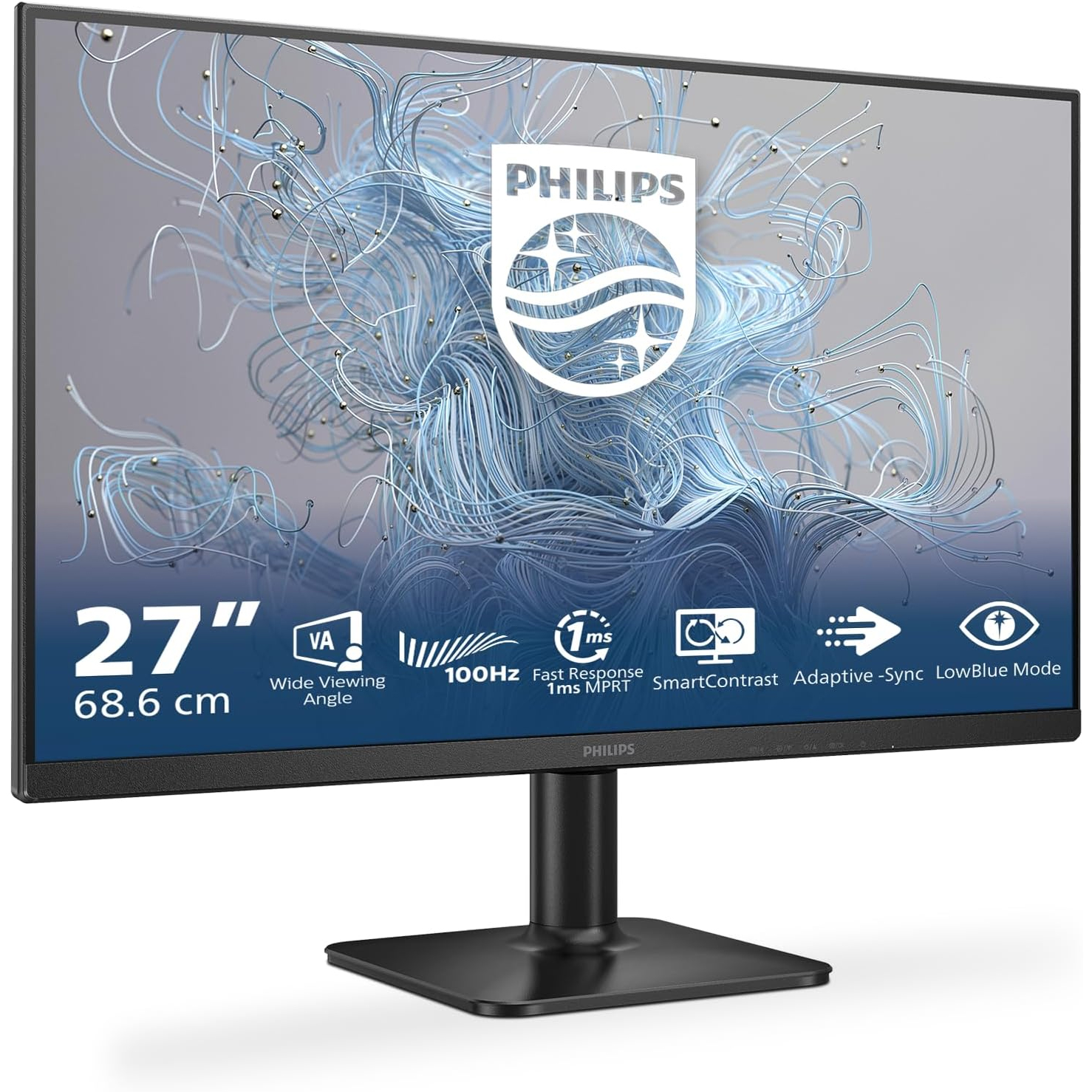 MONITOR 27" LED VA PHILIPS 27E2N1100L 1000 Series 1xVGA/1xHDMI 4000 :1 4MS 1920 x 1080 FHD @100Hz MULTIMEDIALE BLACK
