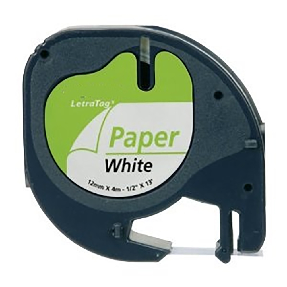 NASTRO ETICHETTE DYMO LetraATAG (S0721670) LT-100H  LT-100T QX50 12 mm x 4 mm PLASTICA NERO/GIALLO