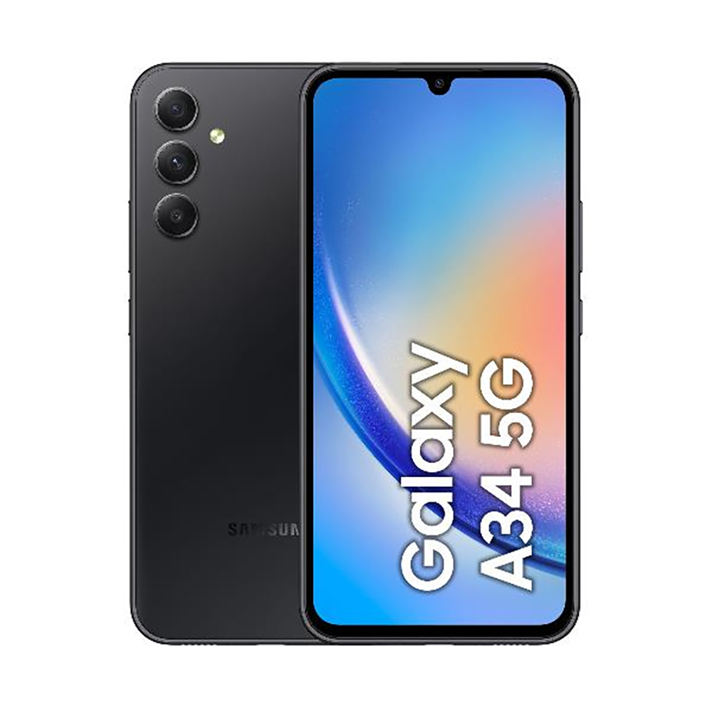CELLULARE SMARTPHONE SAMSUNG Galaxy A34 5G SM-A346B/DS DISPLAY 6.4" 6GB/128GB DUOS COLORE AWESOME GRAPHITE GARANZIA VODAFONE