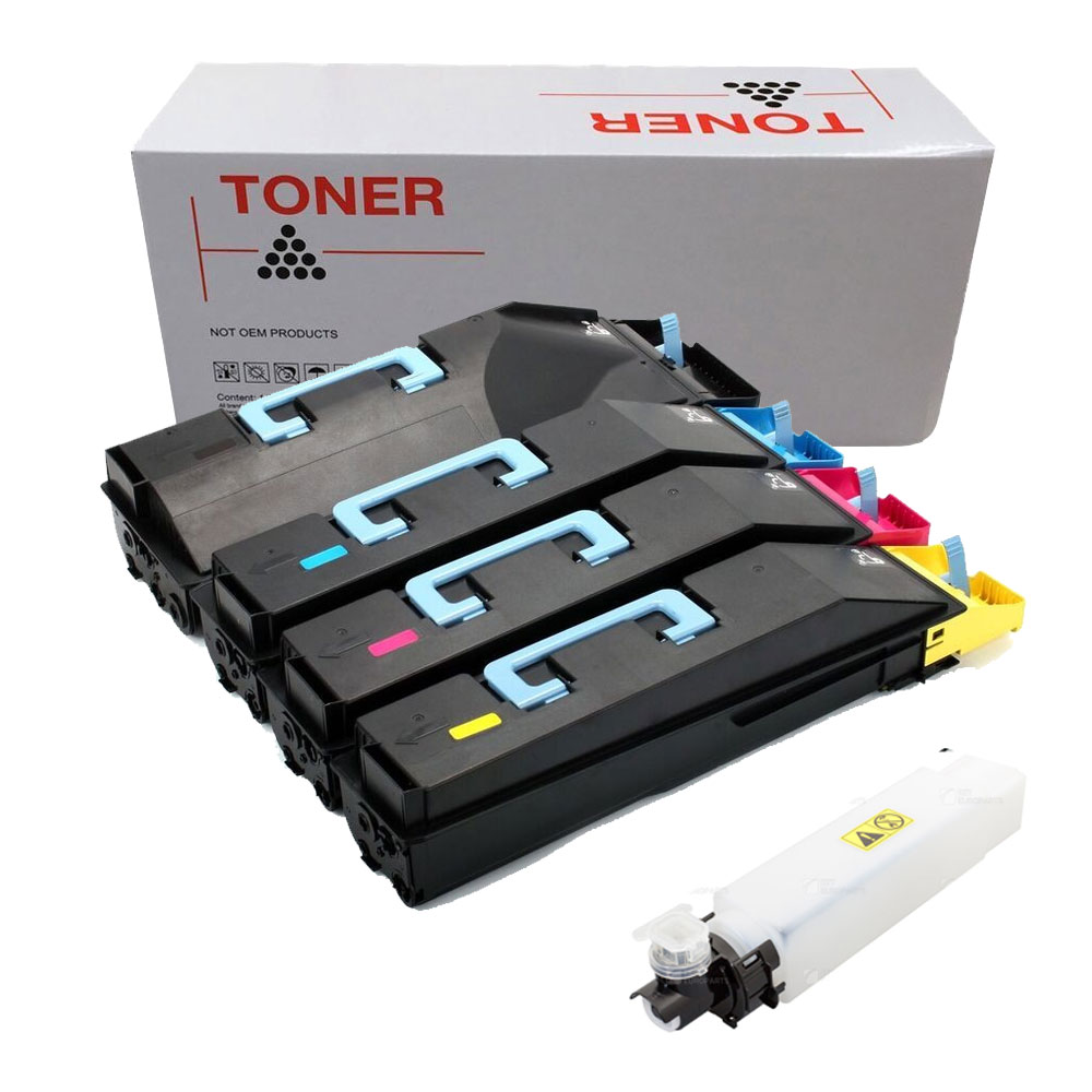 TONER KYOCERA-MITA COMPATIBILE 12K CIANO + VASCHETTA (TK-865C, 1T02JZCEU0) TASKalfa 250ci, TASKalfa 300ci