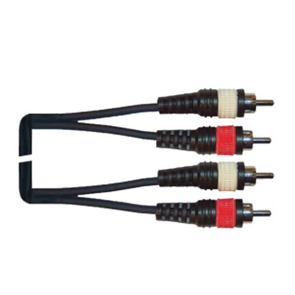 Cavo stereo di segnale audio 2 x Maschio RCA a 2 x Maschio RCA Stereo 2Mt