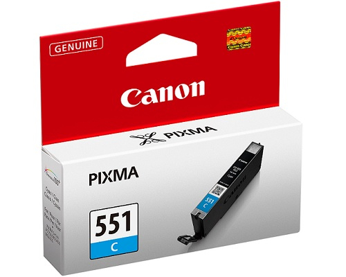 CARTUCCIA CANON CLI-551 CIANO ORIGINALE 7 ml. PIXMA MG5450, MG6350, IP7250, MG7550, IP8750