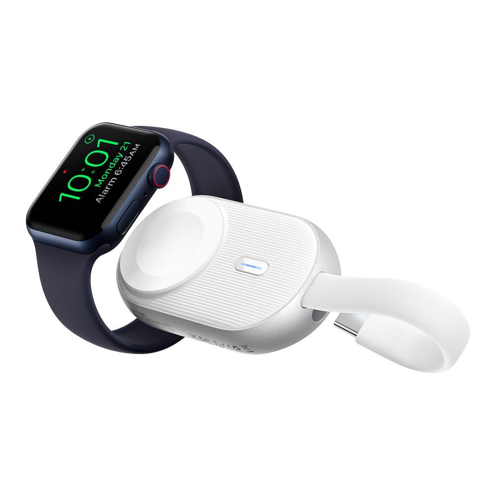 MINI POWER BANK PER WATCH CON MagSafe FORCELL F-ENERGY 1A 2,5W 1200mAh COLORE BIANCO