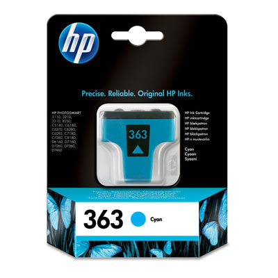 CARTUCCIA HP ORIGINALE C8771EEE N° 363 CIANO