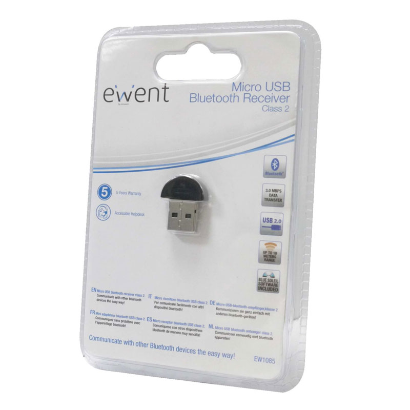 ADATTATORE EWENT MICRO USB RICEVITORE BLUETOOTH V 4.0 + EDR EW1085