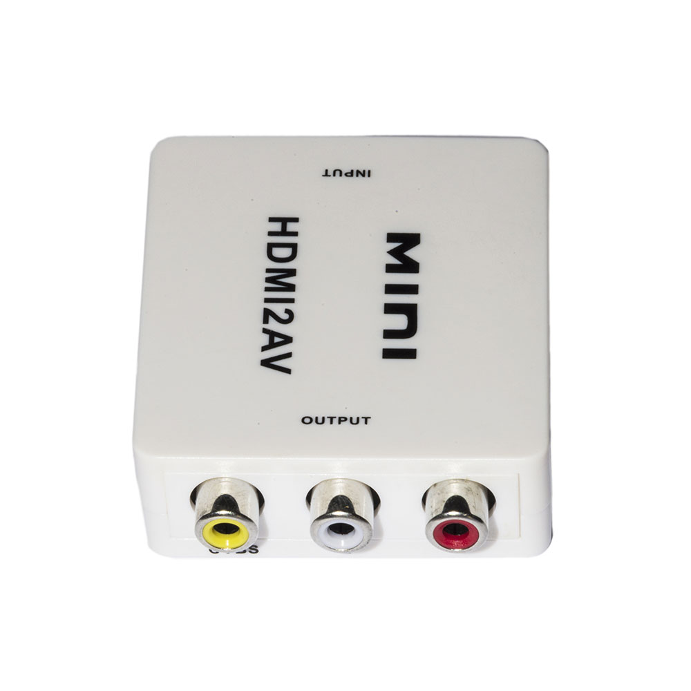 ADATTATORE MINI CONVERTITORE VIDEO LINK HDMI A AV (3xRCA) PER 1 DISPOSITIVO HDMI CON TV RCA
