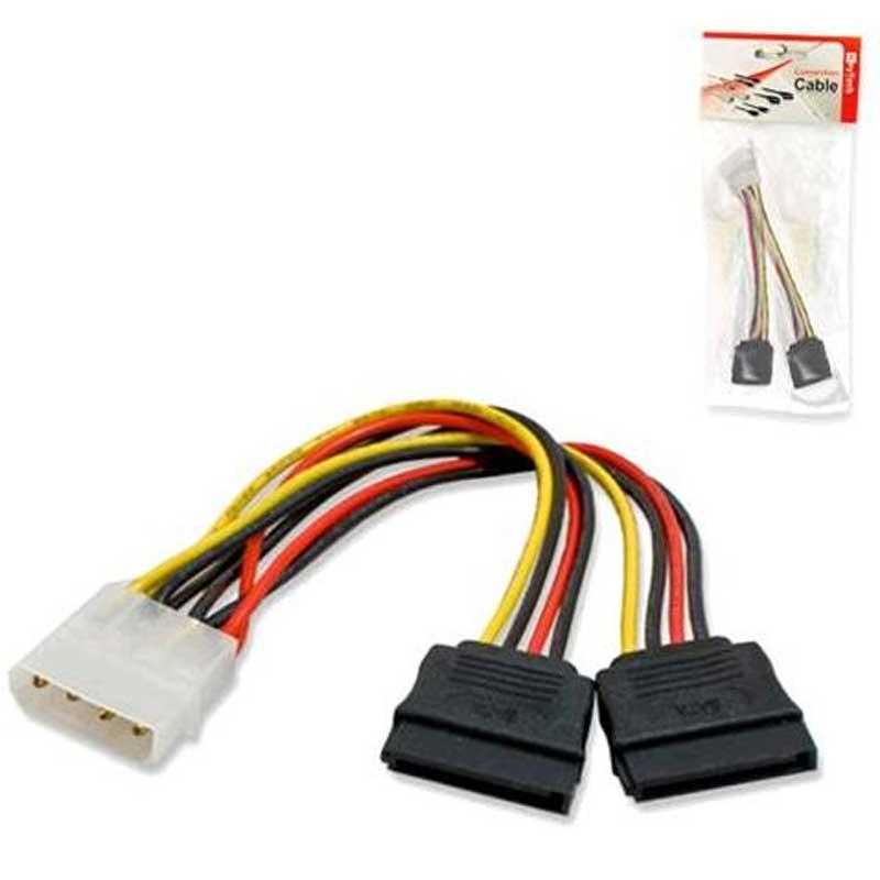 ADATTATORE KEYTECK ALIMENTAZIONE MOLEX SATA A DUE 15CM CC-SATA-PSY