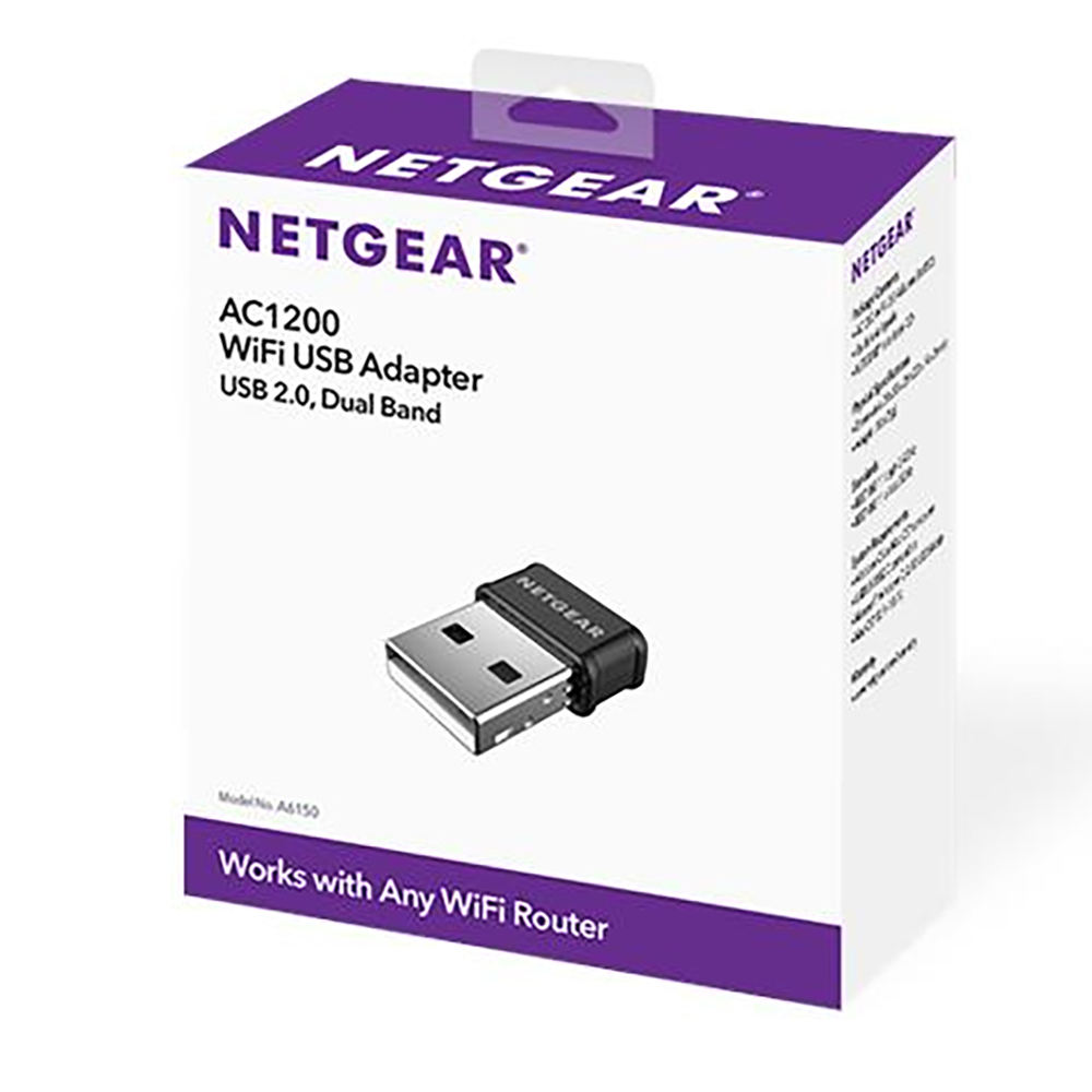 ADATTATORE NETGEAR USB A6150 WiFi Dual Band in AC1200 300/867Mbps