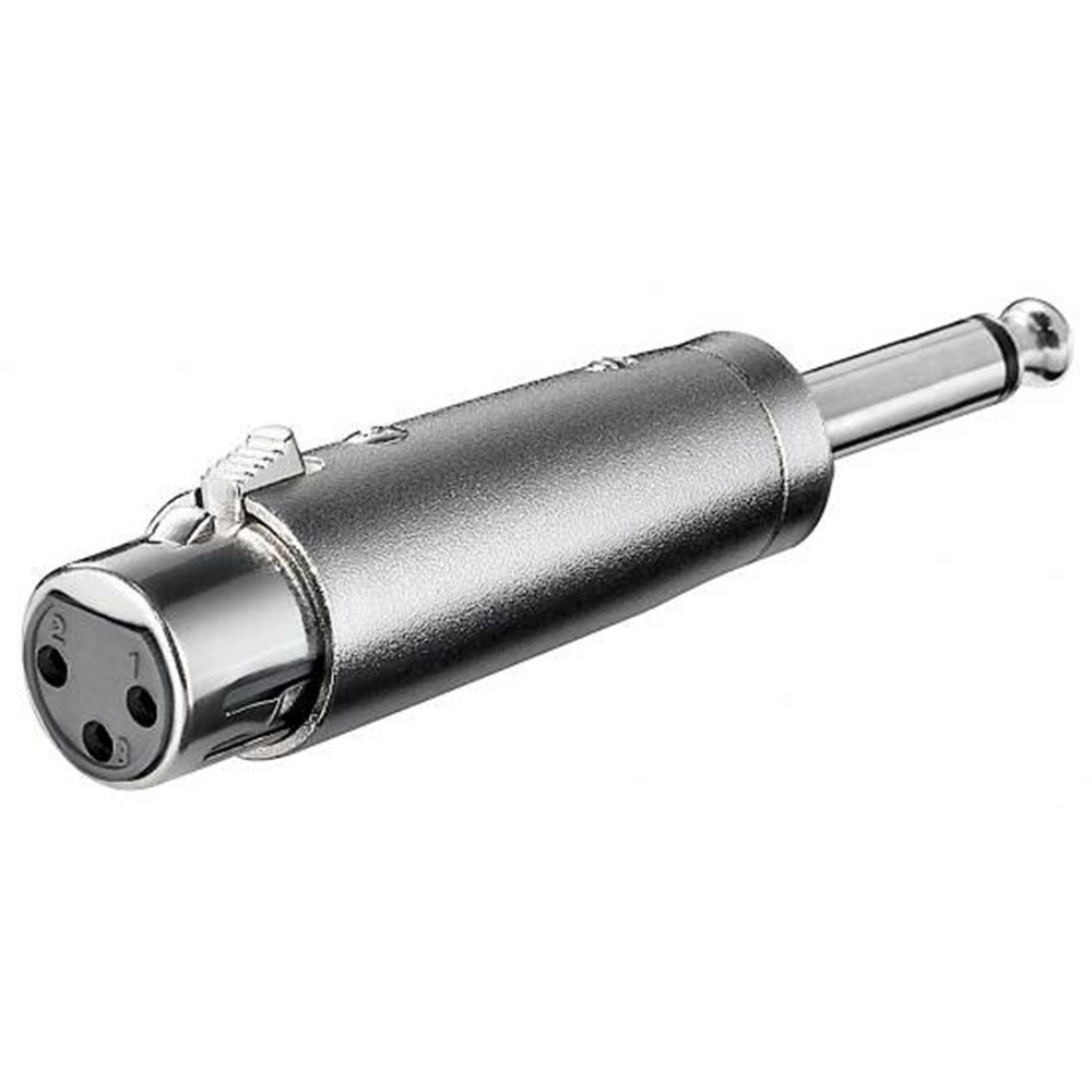 ADATTATORE XLR FEMMINA 3 POLI - 6,35MM MASCHIO MONO (27451)