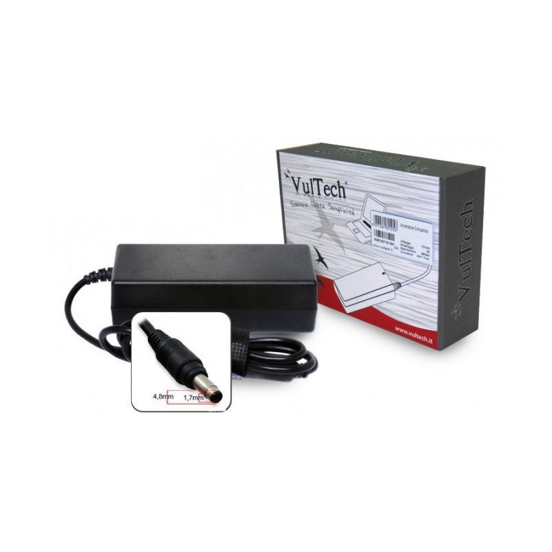 ALIMENTATORE PER NOTEBOOK HP - 90W 19V 4,74A Connettore 4,8 x 1,7 mm