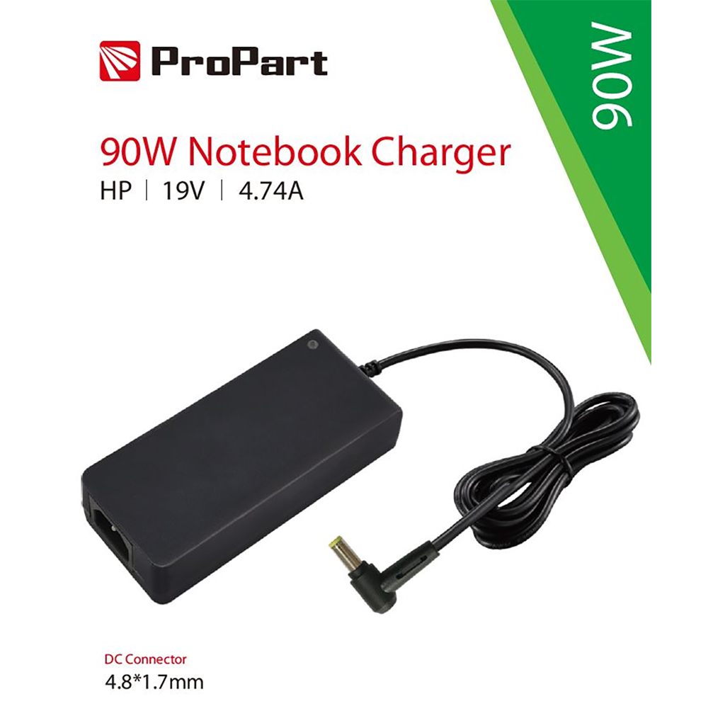 ALIMENTATORE ProPart  PER NOTEBOOK HP - 90W 19V 4,74A Connettore 4,8 x 1,7 mm