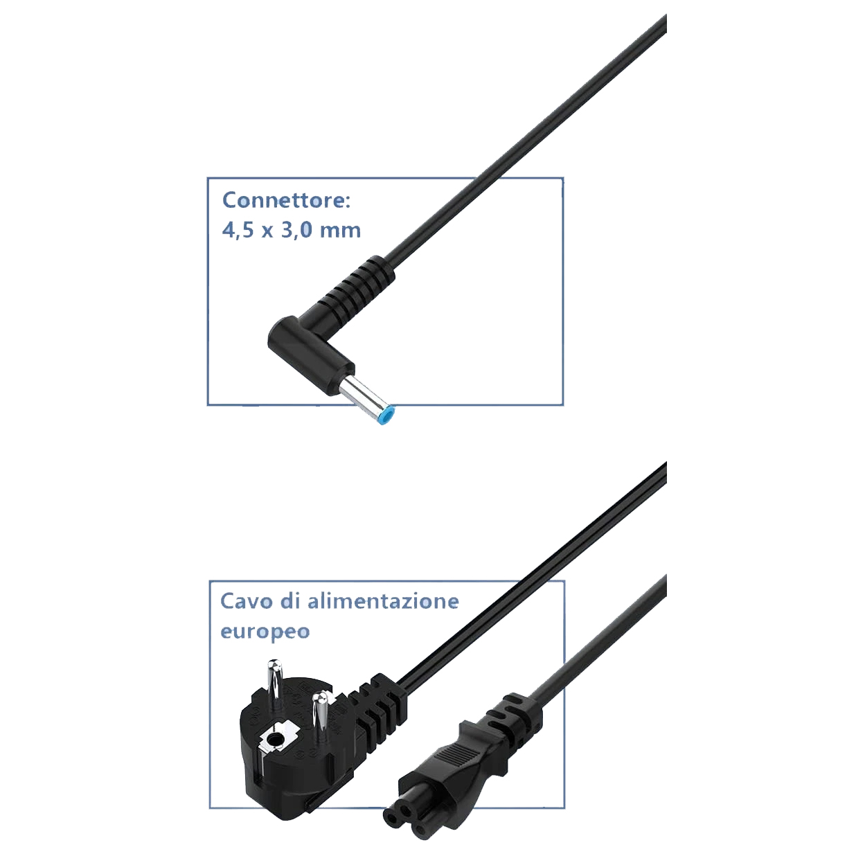 ALIMENTATORE PER NOTEBOOK HP COMPATIBILE 19.5 Volt - 3.33 Ampere - 65W - 4,5*3,0mm SERIE Pavillion 15-xxxx