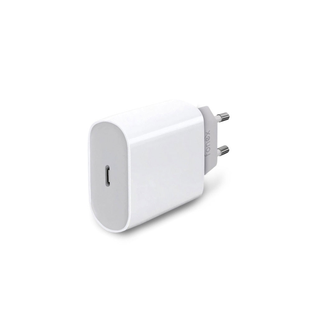 CARICABATTERIA COSMO Type-C (20 W PD) FAST CHARGER Apple Iphone 12 / Iphone 13 COLORE BIANCO