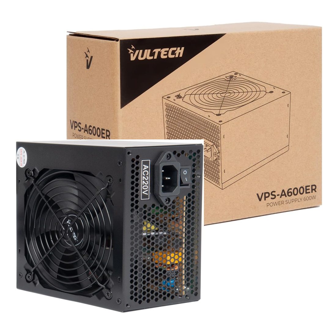 ALIMENTATORE VULTECH 600W VPS-A600ER Serie Essence ATX SATA 20/24 pin VENTOLA DA 12CM