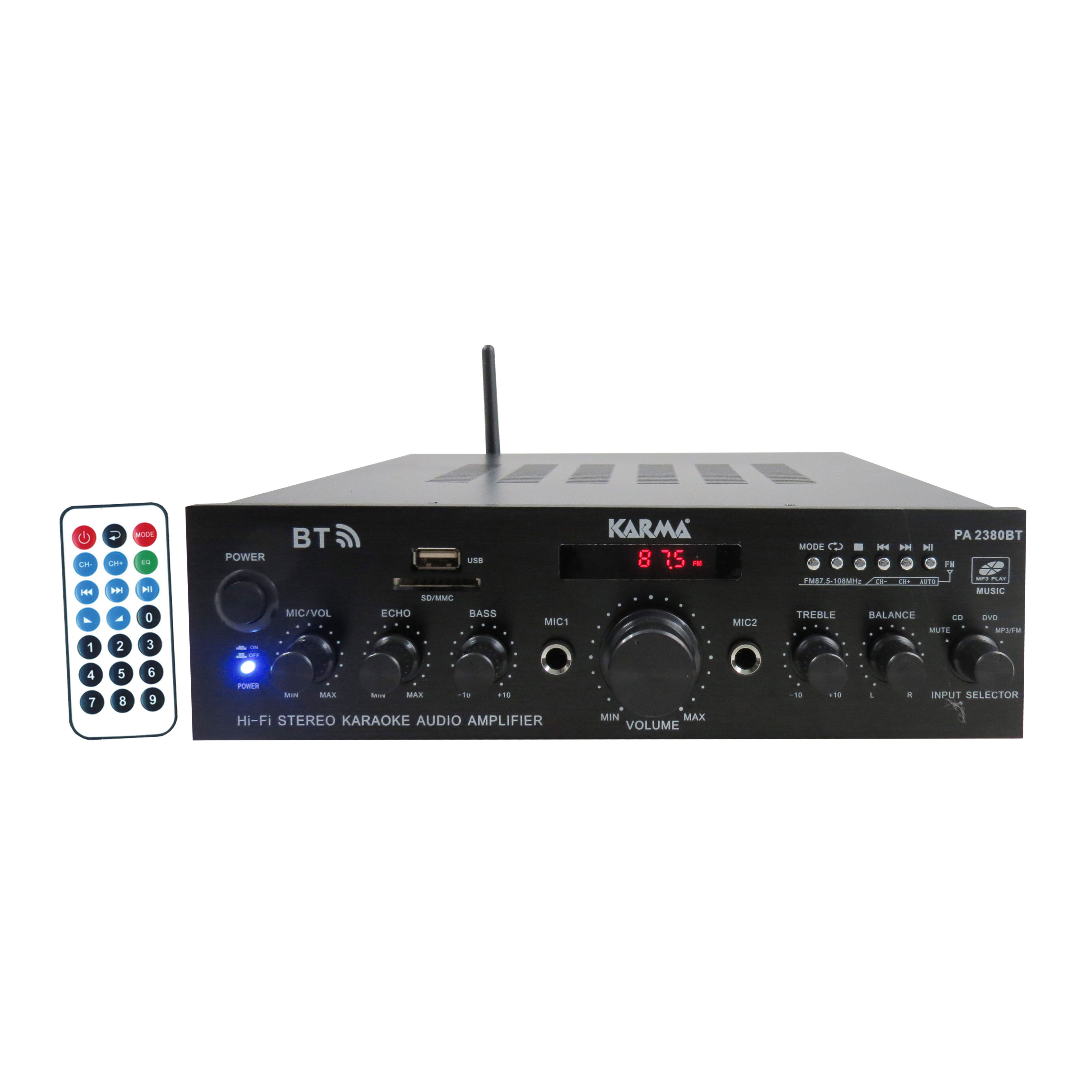 AMPLIFICATORE STEREO KARMA PA-2380BT CON MP3 E BLUETOOTH 2 x 50W