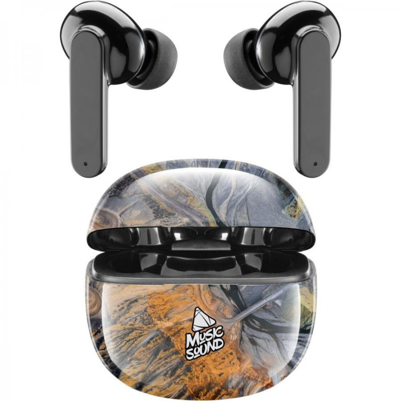 AURICOLARI Music Sound TRUE WIRELESS TWS IN-EAR Roccia PER Computer, Smartphone, Tablet COMPATIBILE iOS e Android