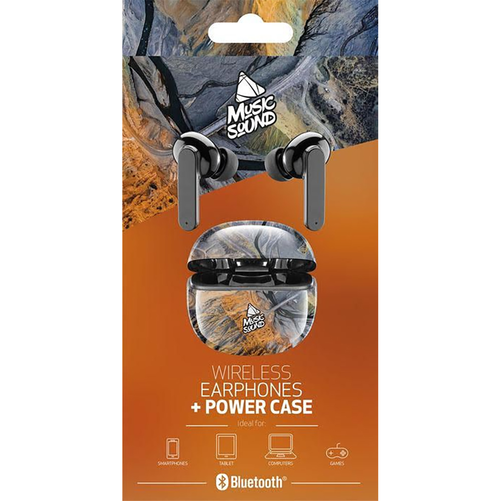 AURICOLARI Music Sound TRUE WIRELESS TWS IN-EAR Roccia PER Computer, Smartphone, Tablet COMPATIBILE iOS e Android