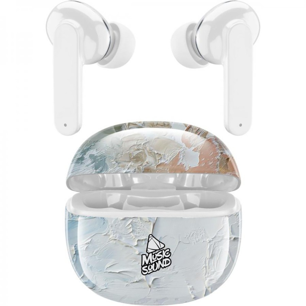 AURICOLARI Music Sound TRUE WIRELESS TWS IN-EAR Arte PER Computer, Smartphone, Tablet COMPATIBILE iOS e Android