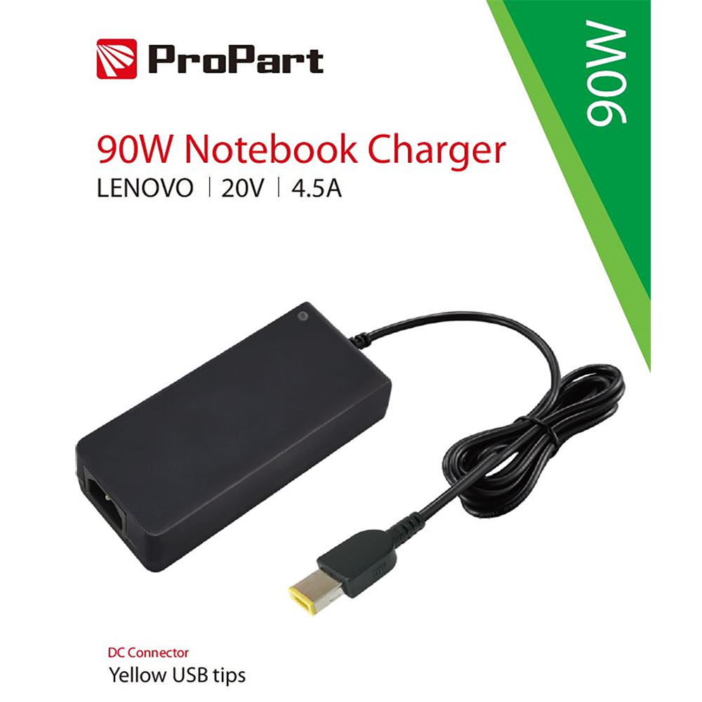 ALIMENTATORE PER NOTEBOOK LENOVO - 90W 20V 4,50A Connettore 11,0 x 4,6 mm