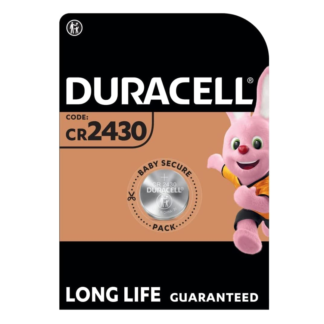 BATTERIA PILA A BOTTONE LITIO 3.0V DURACELL DL2430/CR2430