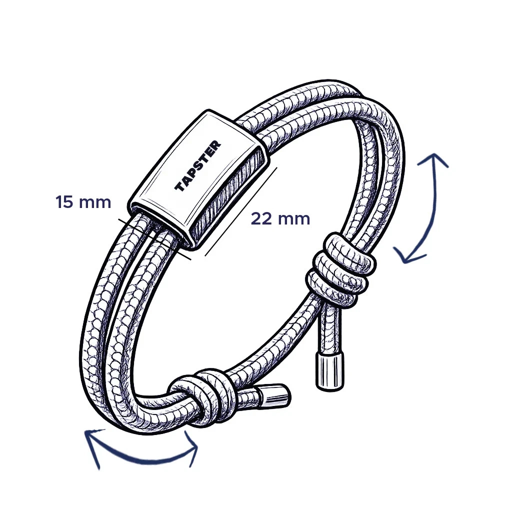 BRACCIALE PAGAMENTO NFC TAPSTER No2 BLACK