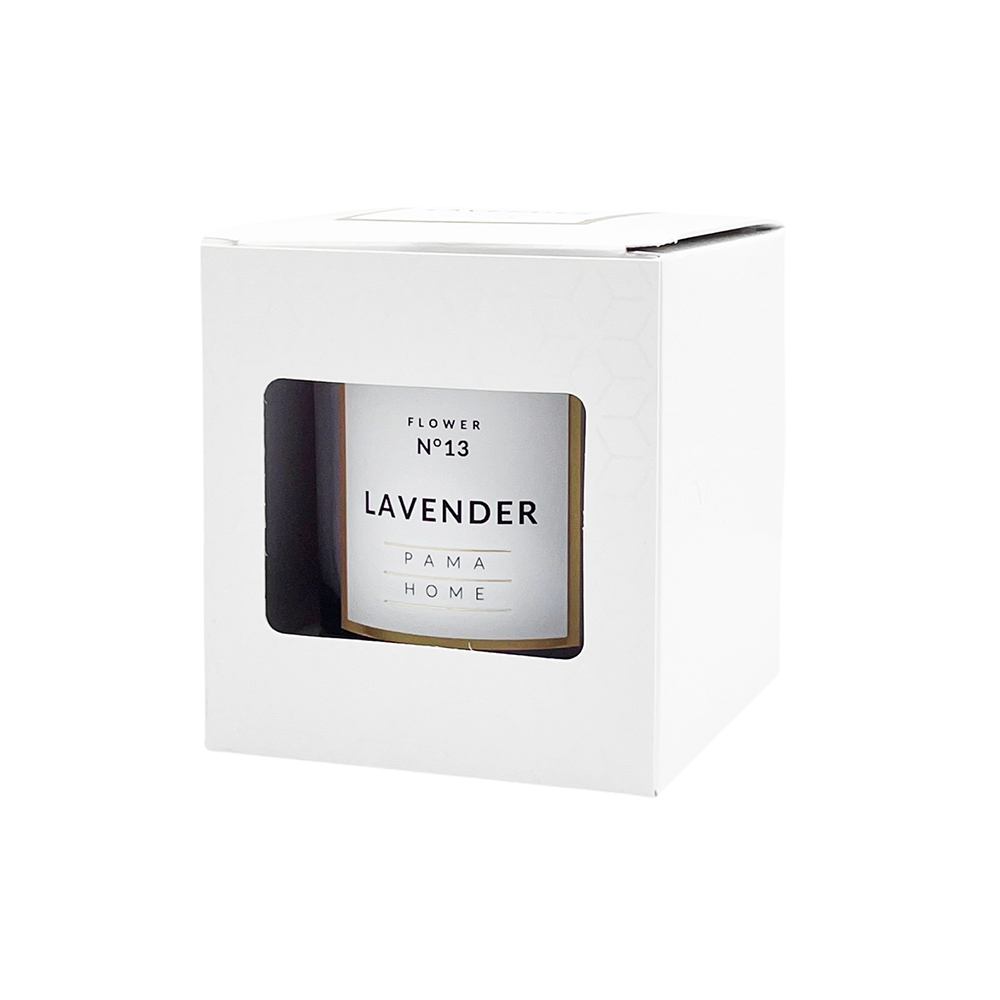 CANDELA PROFUMATA CLASSIC GLASS LAVANDER 250gr profumazione lavanda