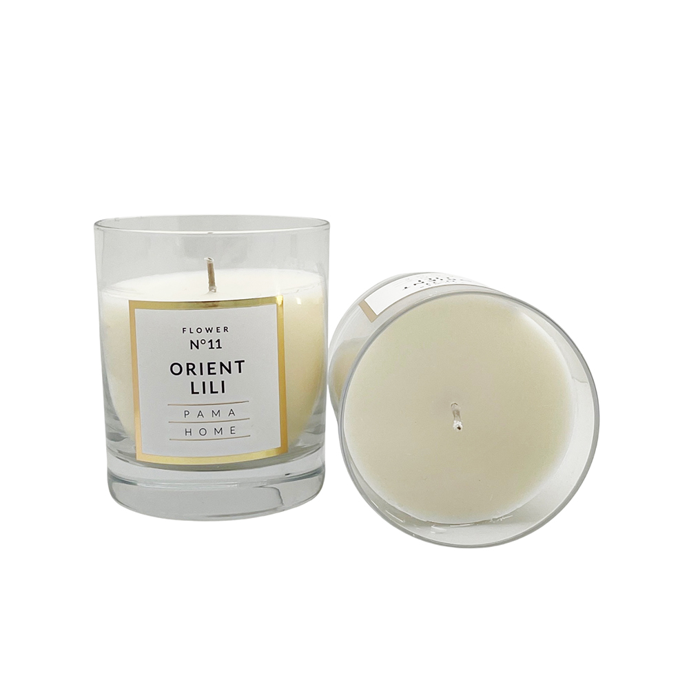 CANDELA PROFUMATA CLASSIC GLASS ORIENT LILI 250gr profumazione giglio orientale