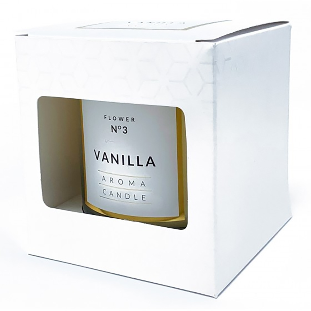 CANDELA PROFUMATA CLASSIC GLASS VANILLA 250gr profumazione vaniglia