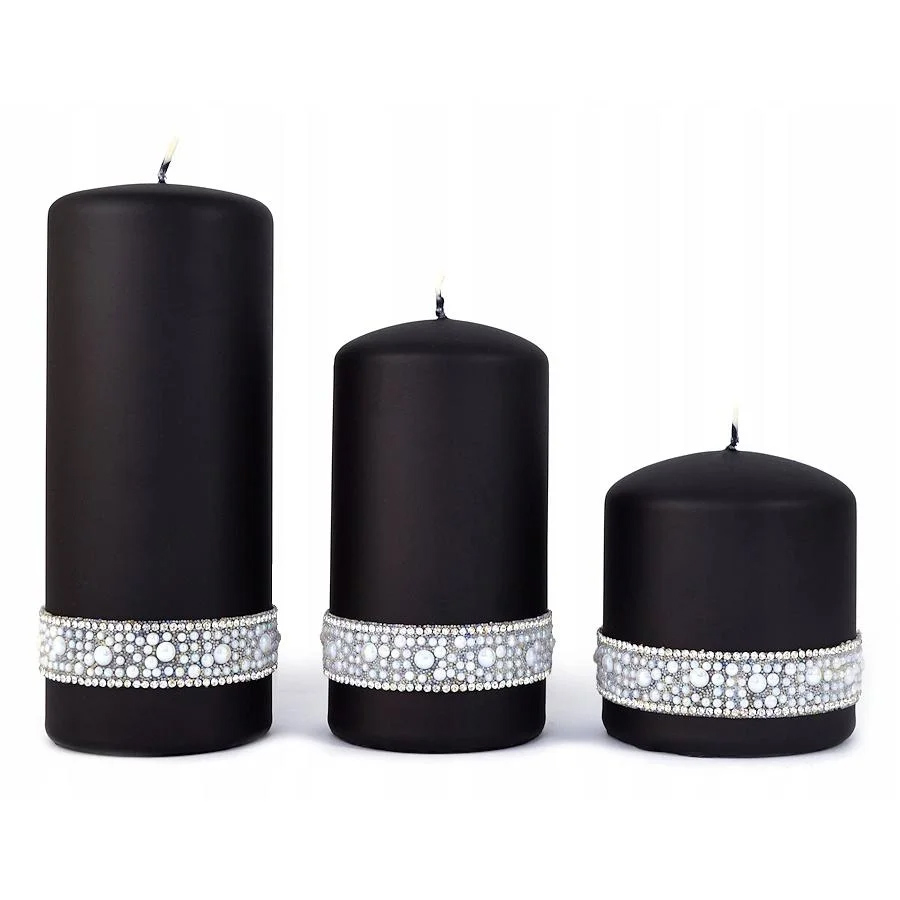CANDELA PROFUMATA CRYSTAL PEARL COLORE NERO