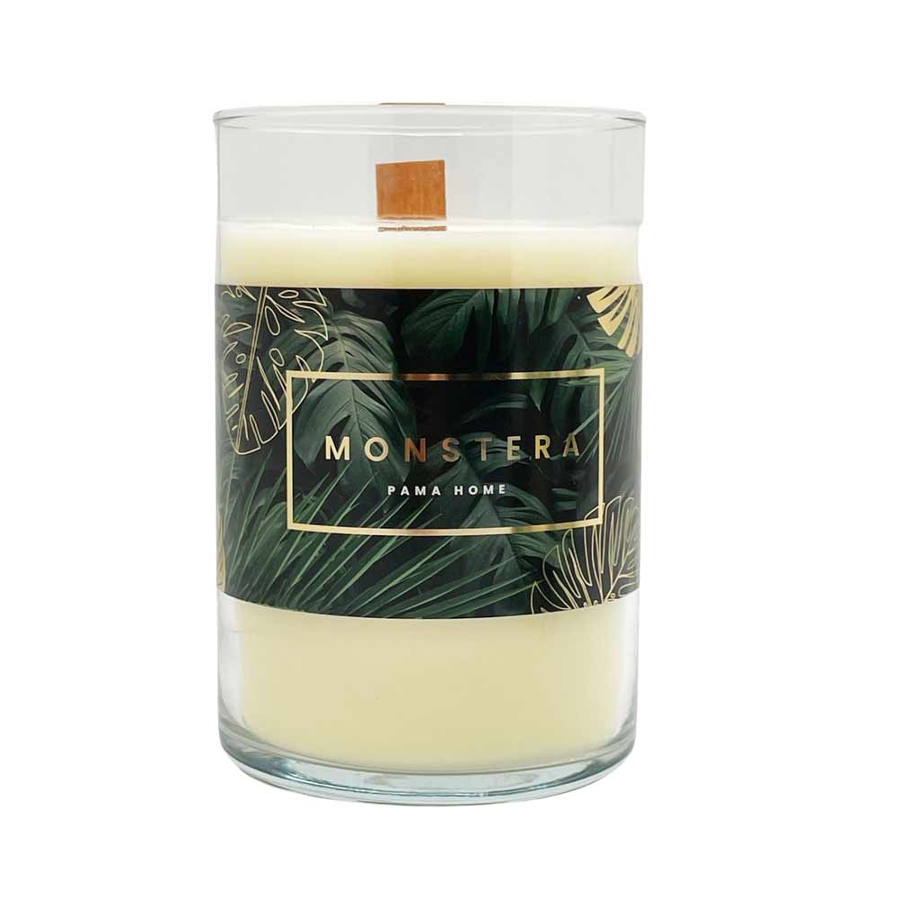 CANDELA PROFUMATA MONSTERA BIG 700gr profumazione vaniglia e lime