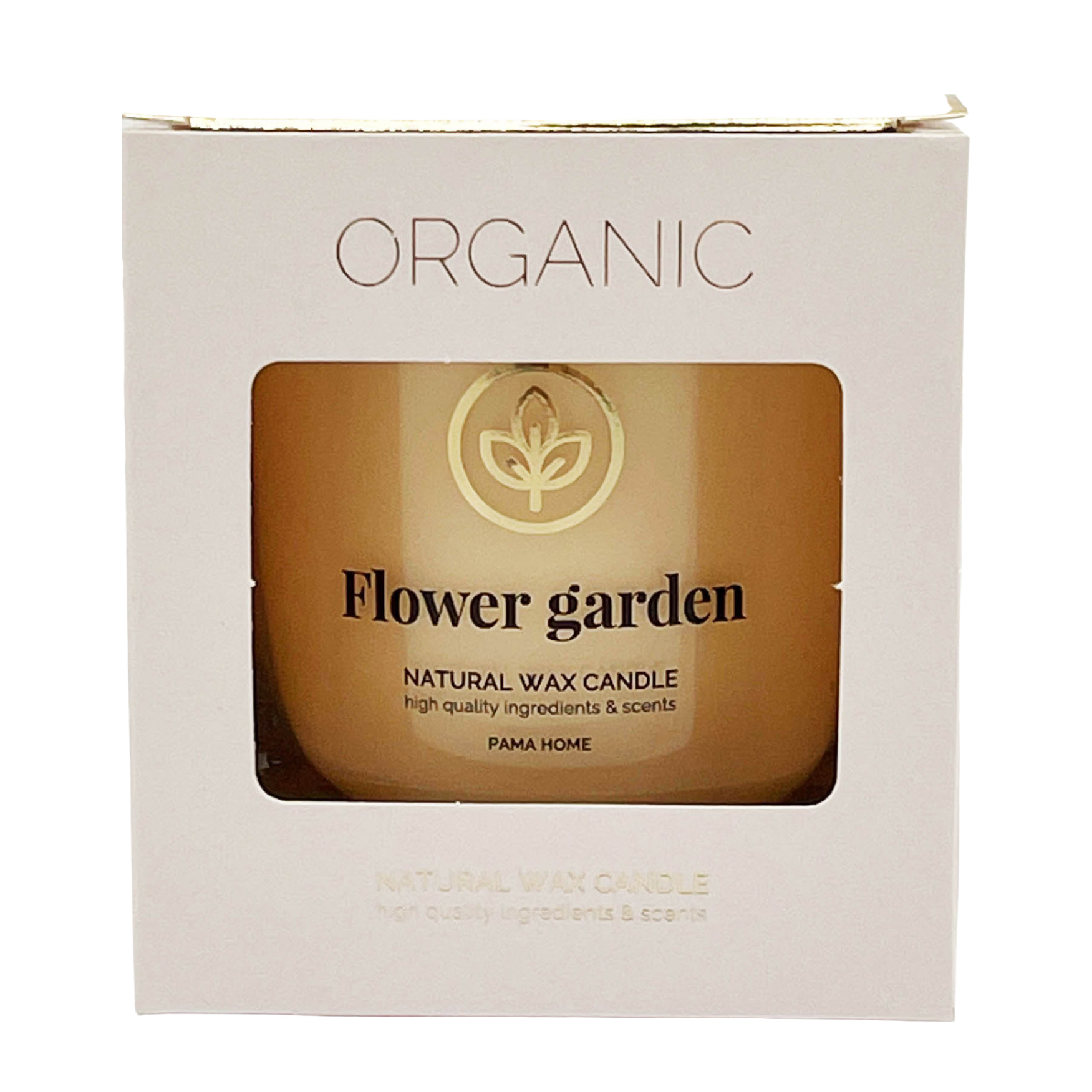 CANDELA PROFUMATA ORGANIC FLOWER GARDEN 250gr profumazione gardenia e peonia