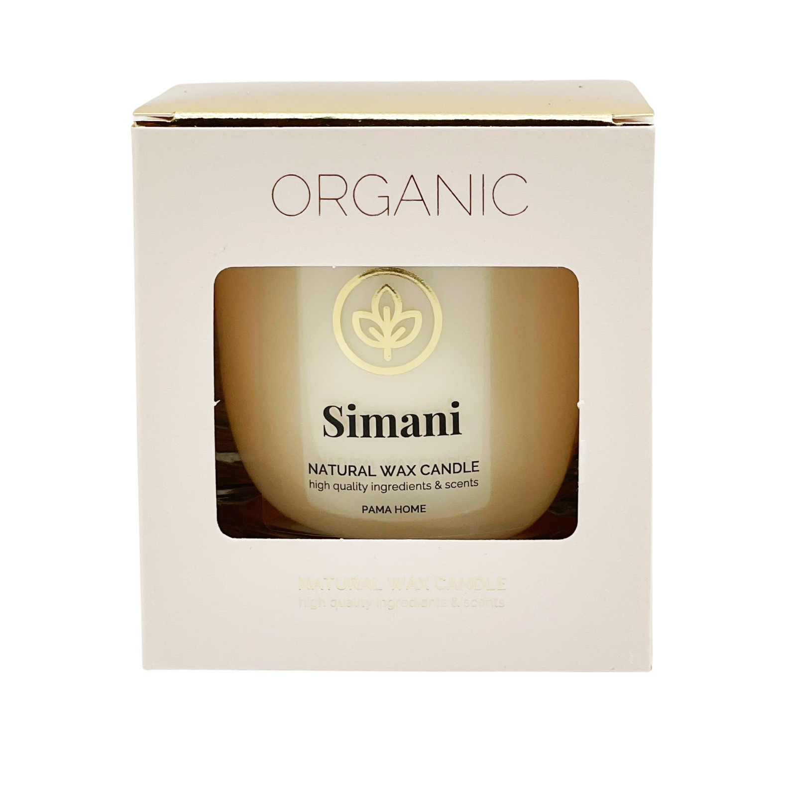 CANDELA PROFUMATA ORGANIC SIMANI 250gr profumazione dolce con neroli e mandarino