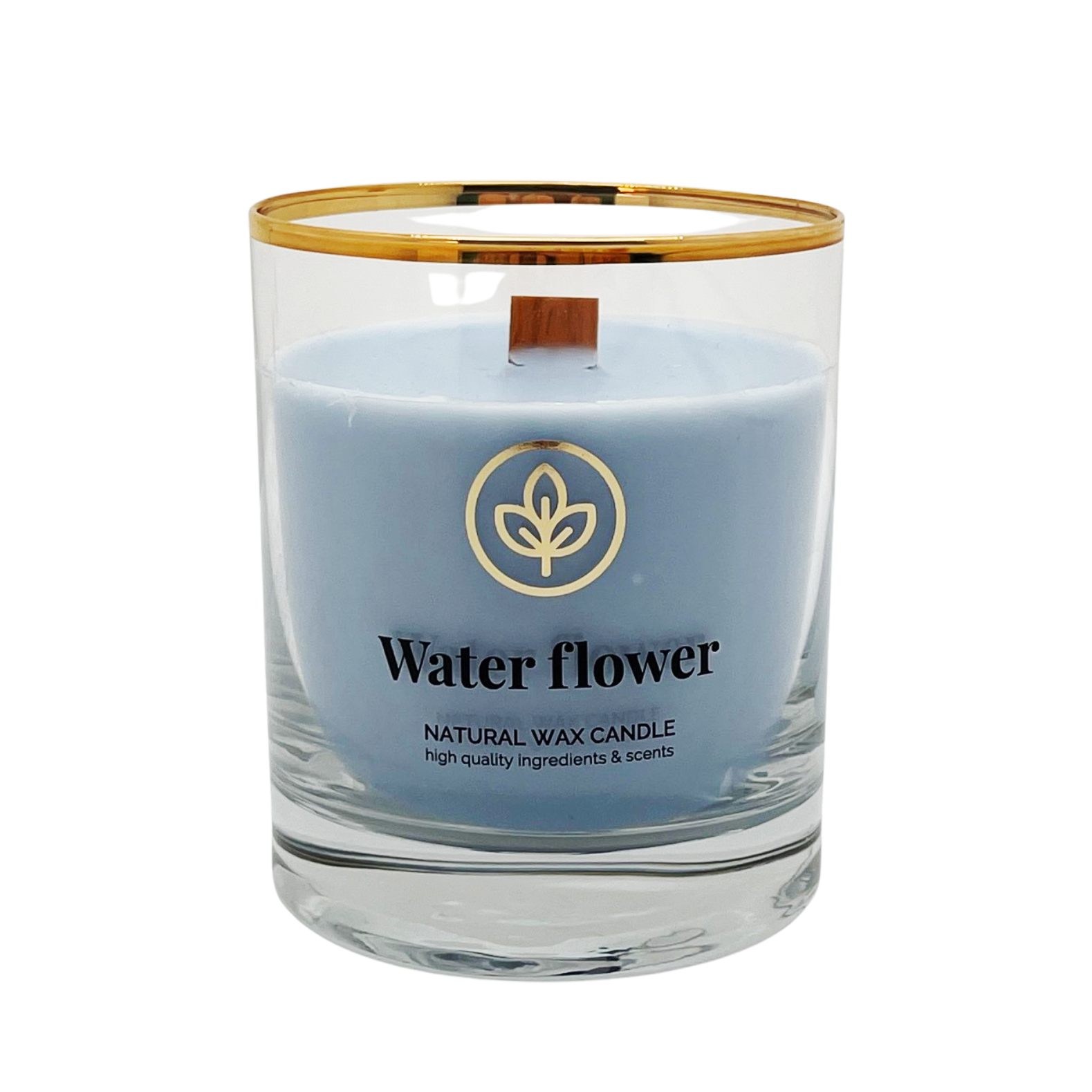 CANDELA PROFUMATA ORGANIC WATER FLOWER 250gr profumazione ambra e muschio