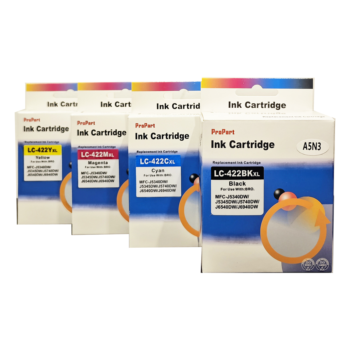 CARTUCCIA BROTHER COMPATIBILE LC-422 C XL CIANO 1.5K PER MFC-J5340DW MFC-J5345DW  MFC-J5740DW MFC-J6540DW MFC-J6940DW MFC-J5340DWE MFC-J6540DWE