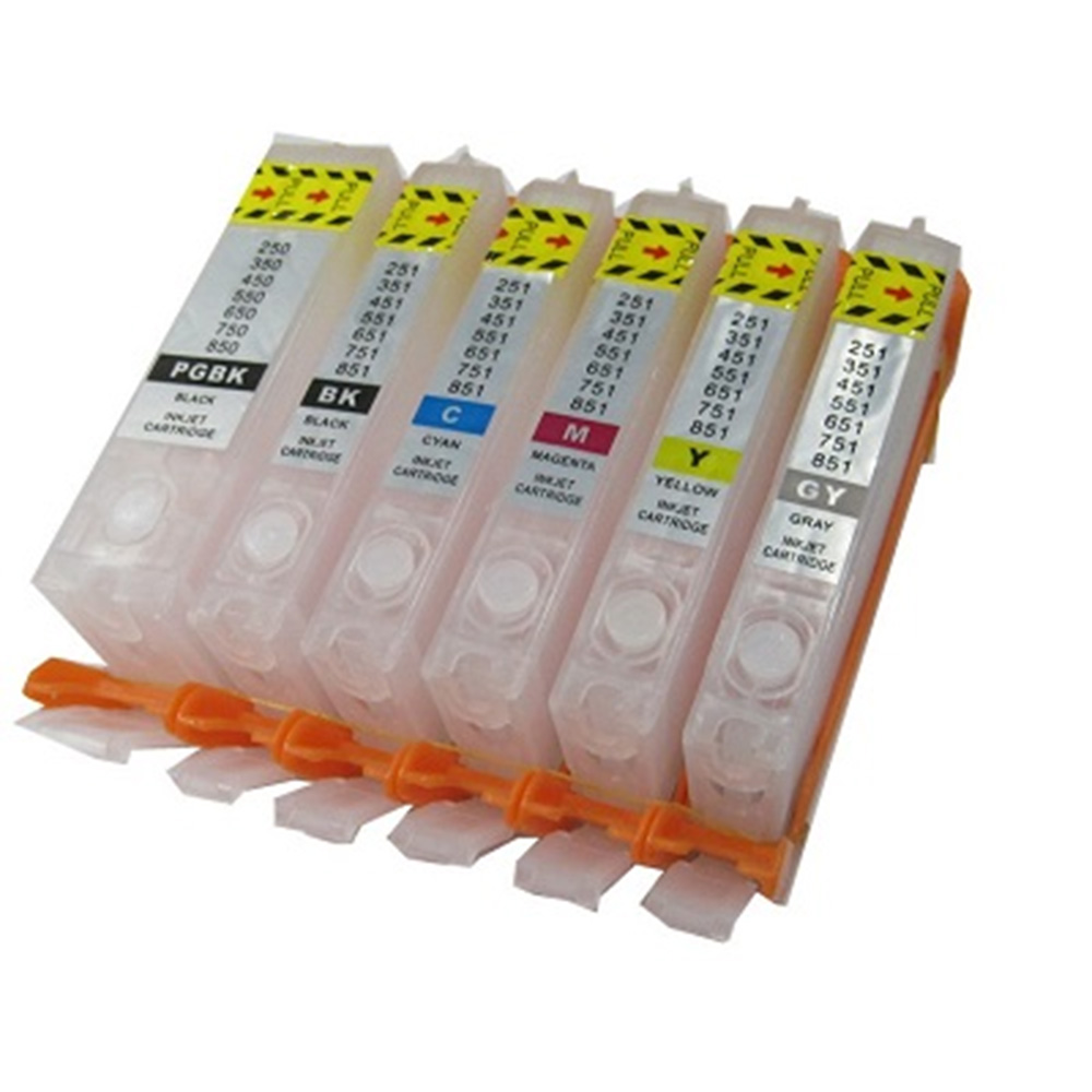 CARTUCCIA CANON VUOTA PER ALIMENTI CON CHIP AUTORESETTANTE CIANO CLI-571 XL 15ml TS5050, MG6850, MG5750