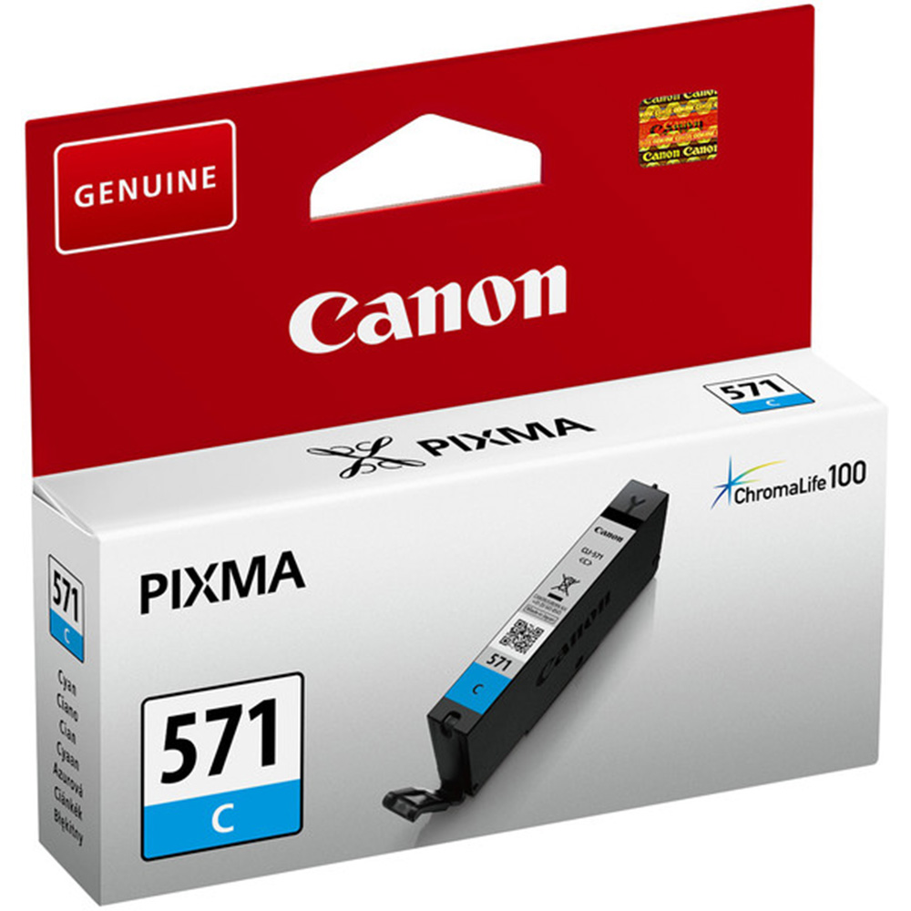 CARTUCCIA CANON CLI-571C CIANO ORIGINALE 7 ml. PIXMA MG5750, MG6850, MG7750