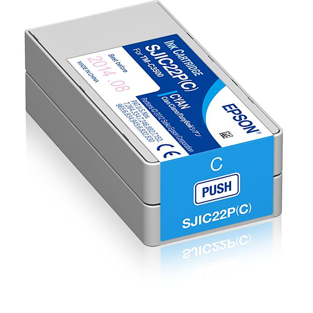 CARTUCCIA EPSON SJIC22P(C) CIANO ORIGINALE ColorWorks TM-C3500
