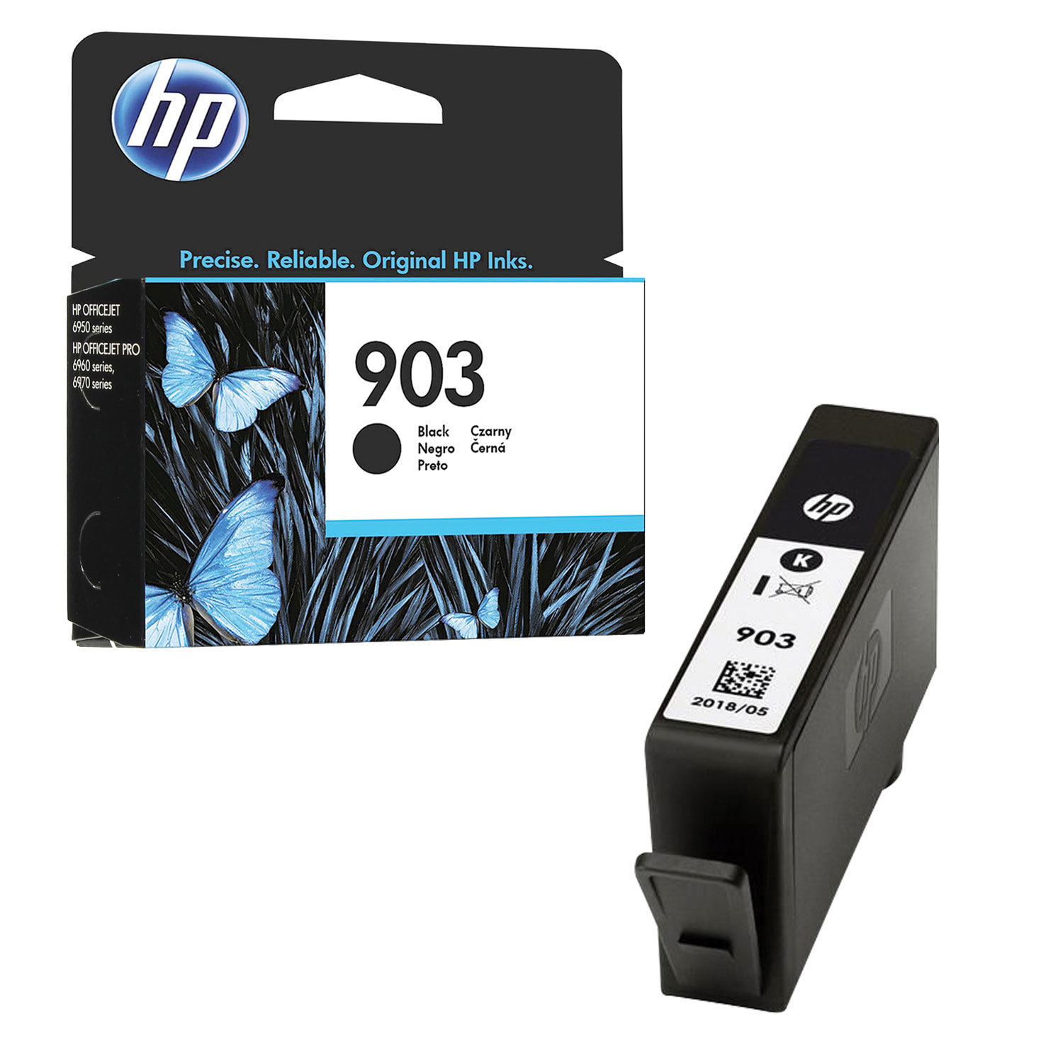 CARTUCCIA HP T6L99AE N° 903 NERO ORIGINALE HP OfficeJet 6950, OfficeJet Pro 6960, OfficeJet Pro 6970