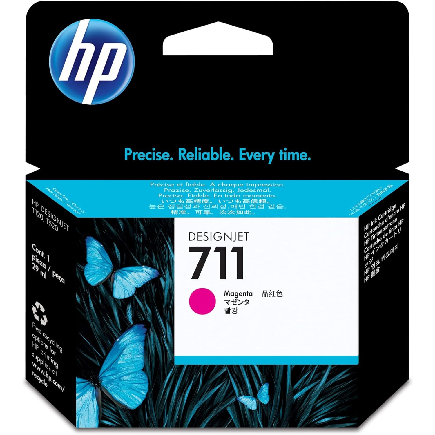 CARTUCCIA HP CZ131A N° 711 MAGENTA ORIGINALE DesignJet T125, T130, T520, T525, T530