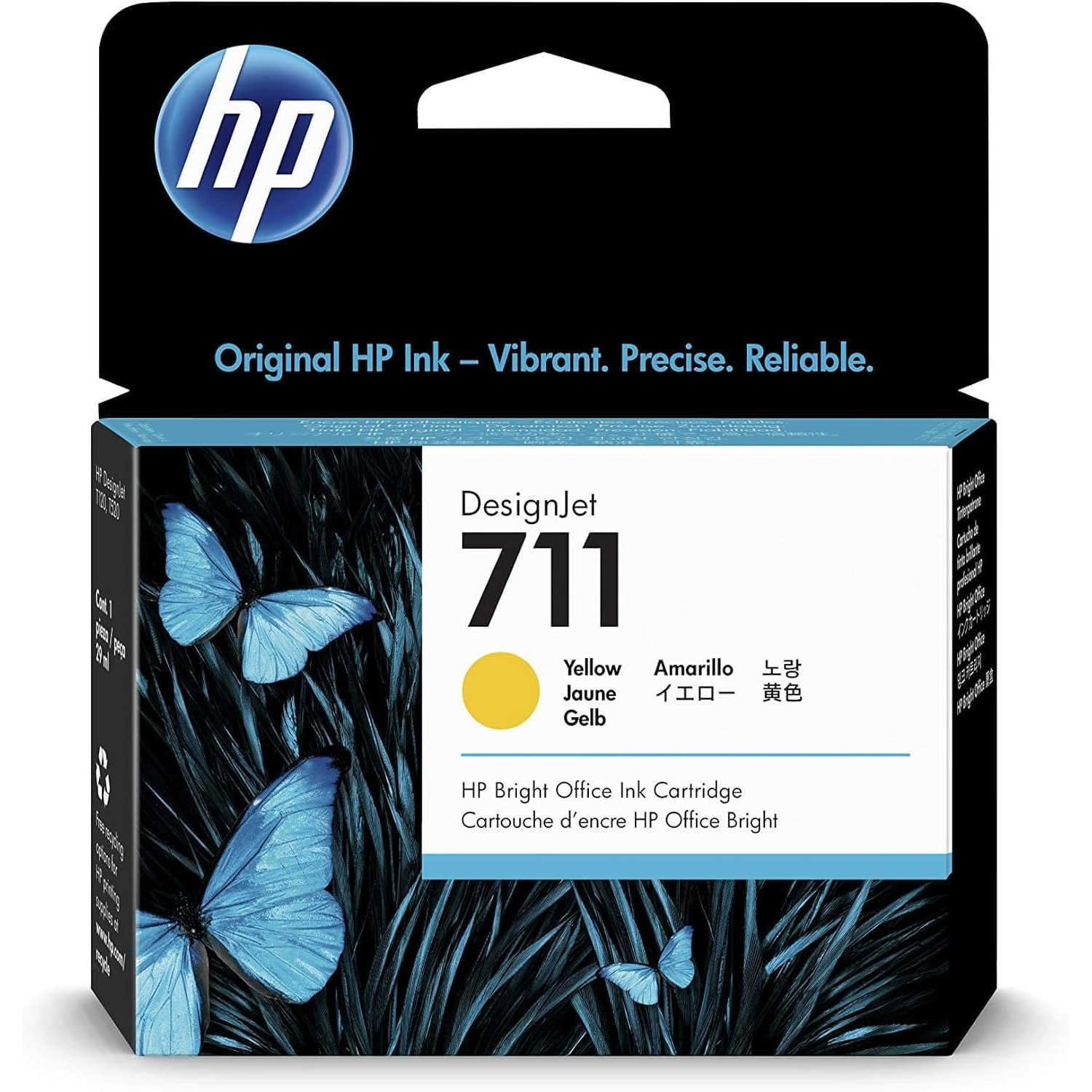 CARTUCCIA HP CZ132A N° 711 GIALLO ORIGINALE DesignJet T125, T130, T520, T525, T530