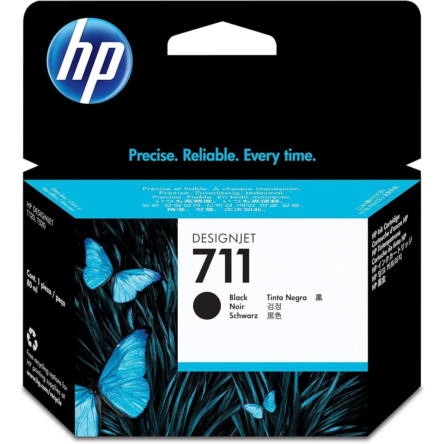 CARTUCCIA HP CZ133A N° 711 NERO ORIGINALE DesignJet T125, T130, T520, T525, T530