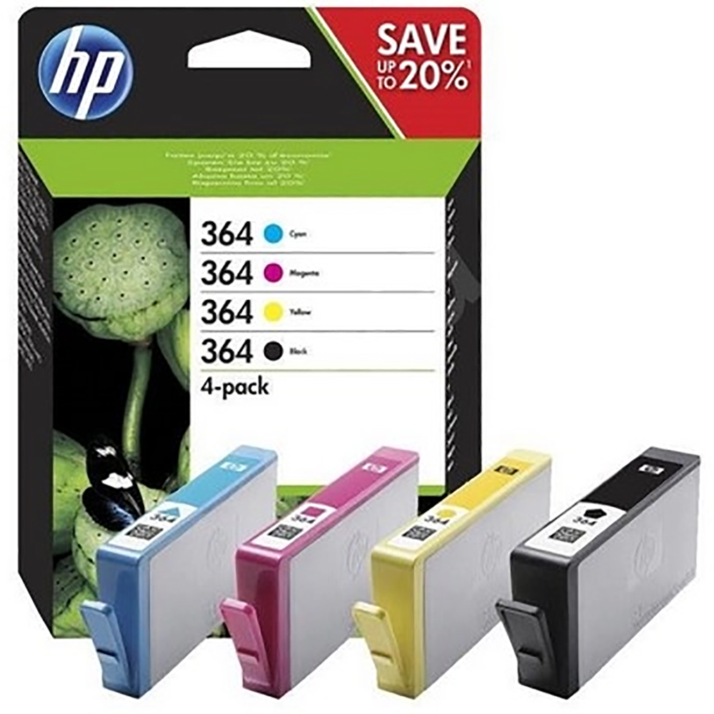 CARTUCCIA HP N9J73AE N° 364 MULTIPACK 4 COLORI ORIGINALE PHOTOSMART C5380 C6380 D5460 B110