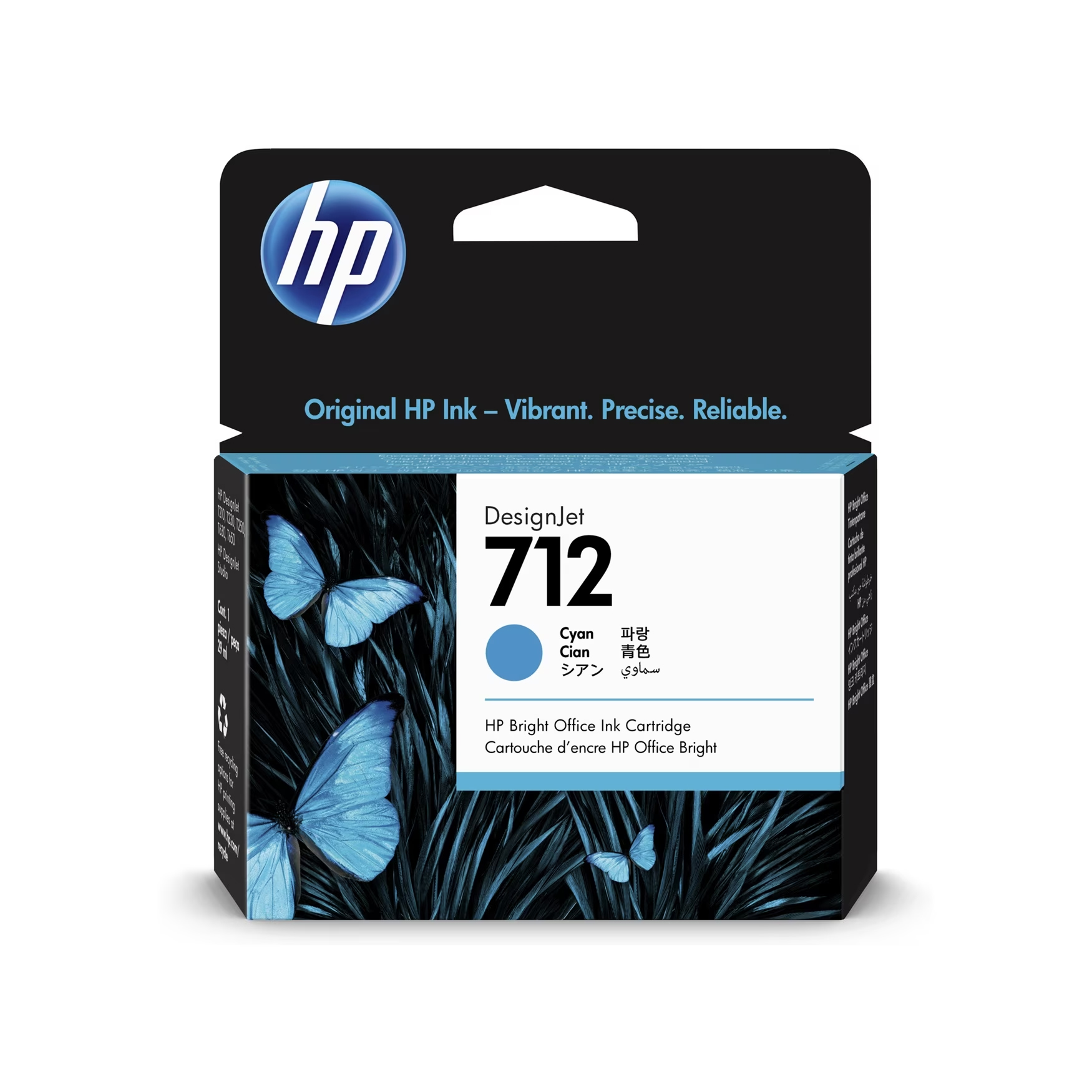CARTUCCIA HP 3ED67AA N° 712 CIANO 38ml ORIGINALE - PLOTTER DesignJet Studio T210, T230, T250, T630, T650